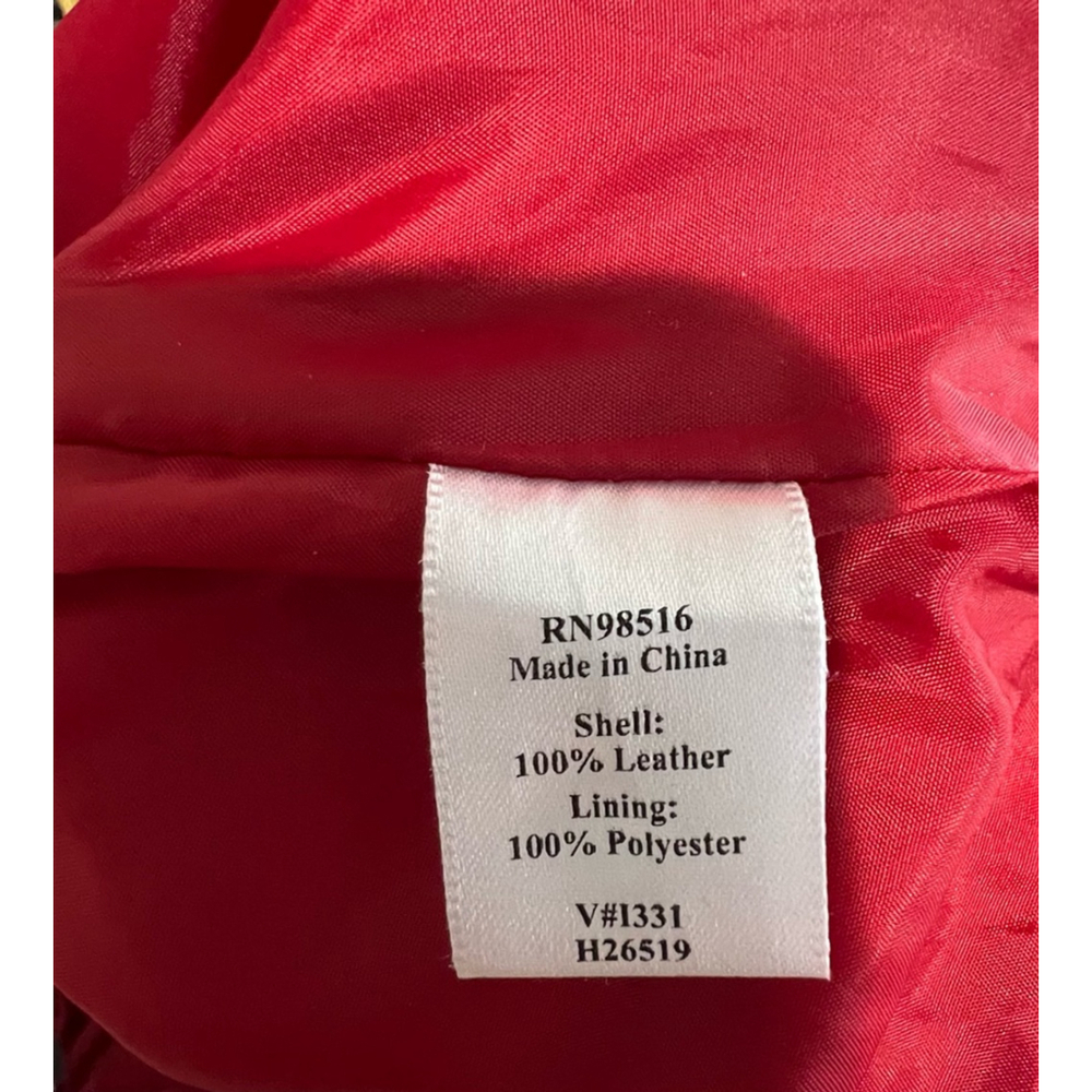 NWT Coldwater Creek Red Suede Zip Up 100% Leather Jacket - Picture 5 of 5